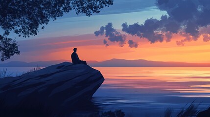 A serene image depicting a mentor providing guidance and support, symbolizing mental healthcare and personal growth. The setting is calm, fostering a sense of trust and well-being