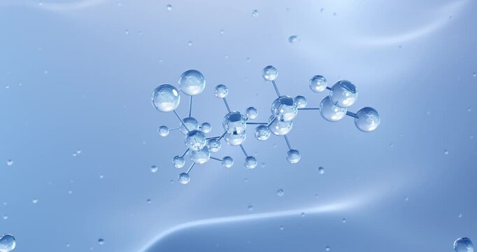 Lipoic acid rotating molecular structure, 3d model of molecule, alpha-lipoic acid, looped video