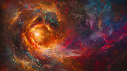 Cosmic Vortex Abstract Illustration