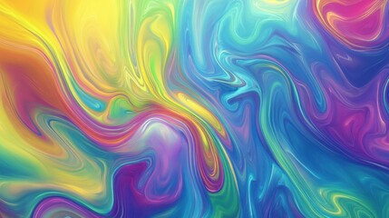 Vibrant and dynamic fluid abstract background with swirling and whirling patterns of liquid colors
