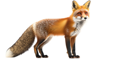 Fototapeta premium Red Fox Standing Isolated on