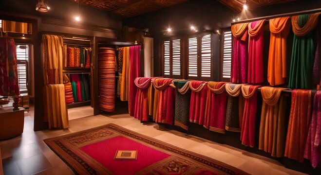 Indian saree shop.