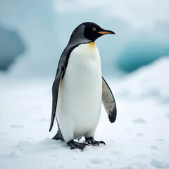Fototapeta premium a Emperor Penguin on the Antarctic Ice