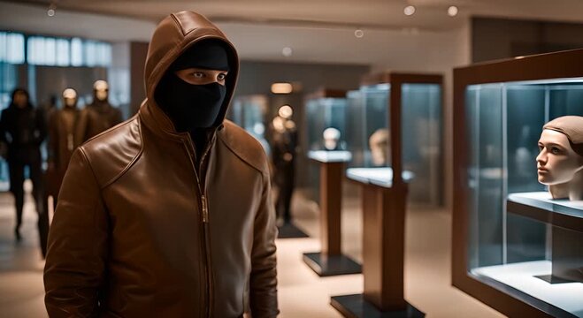 Thief in a museum.