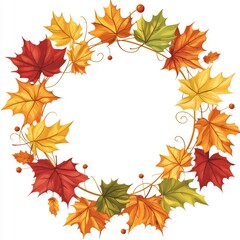 Obraz premium Autumn Leaves Wreath