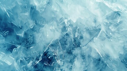 Obraz premium Realistic abstract ice toned background with intricate patterns and ample copy space