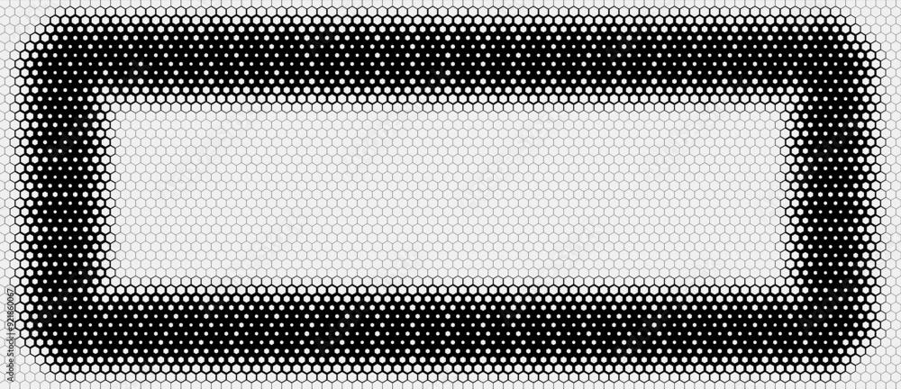 Poster abstract geometric black and white graphic design print halftone pattern. vector illustration.
