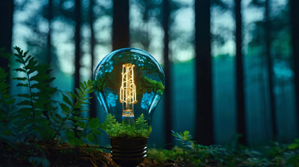 Ampoule arbre énergie verte écologie IA 115