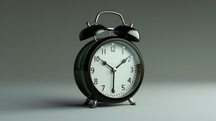 Naklejka premium A Classic Alarm Clock Symbolizes Break Time, Offering A Moment Of Rest And Relaxation