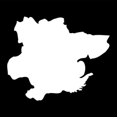 Essex map, ceremonial county of England. Vector illustration.