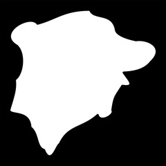 Rutland map, ceremonial county of England. Vector illustration.