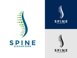 Chiropractic spine logo design, Abstract Spine , Backbone logo vector template