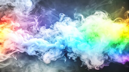 Fototapeta premium Abstract Smoke Background with Vibrant Colors on Black Surface