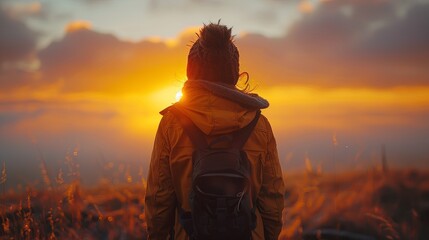 A professional photographer taking picture  woman in a field