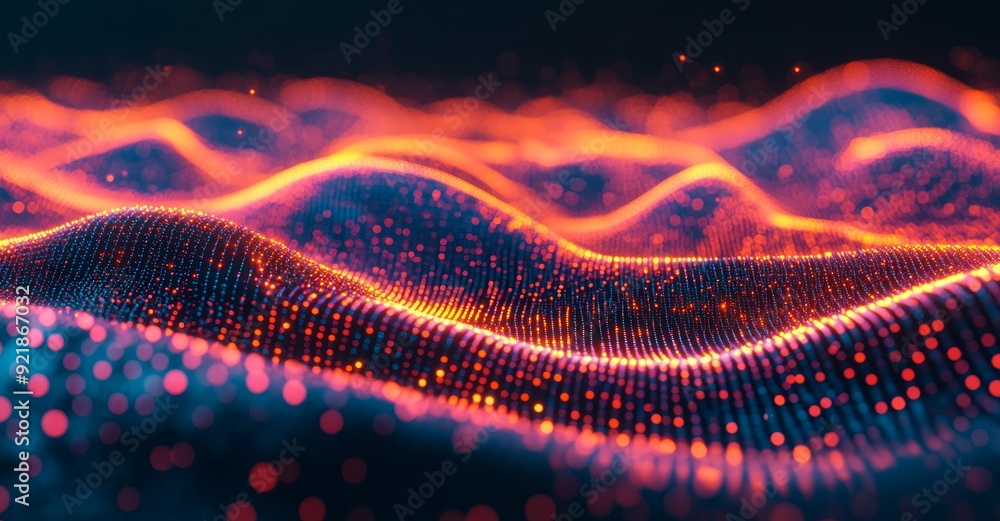 Poster this abstract background is made of printed circuit boards. there is a depth of field effect and bok