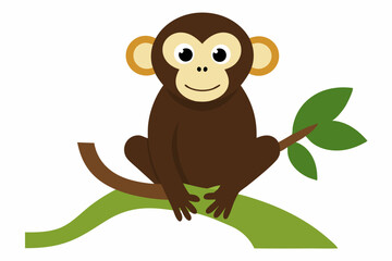 A Monkey sitting on the tree