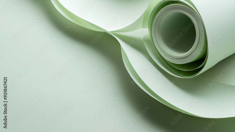 Poster a multi-colored abstract background made of aqua and green 3d waves. 3d render with copy space.