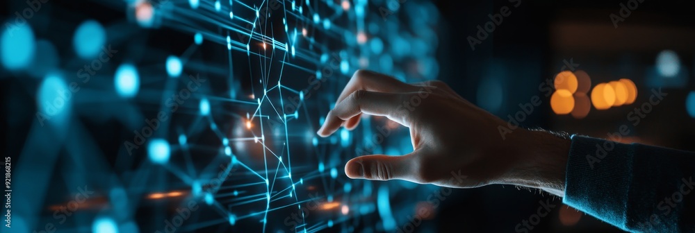 Poster big data, digital technology concept. software engineer with creative background in virtual internet