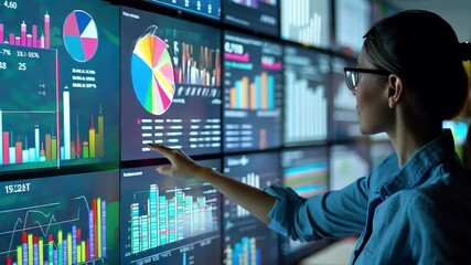 Business analyst presenting a market research report, emphasizing market analysis and business intelligence.