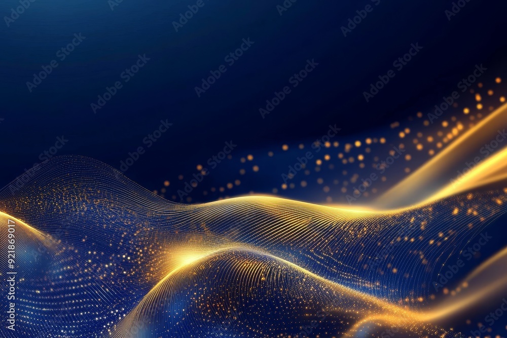 Poster abstract background with dots and weave lines. network connection structure.