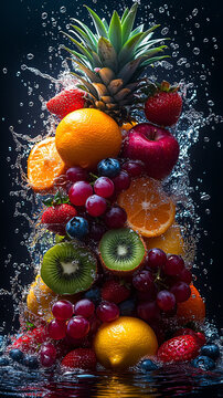 summer fruits on the water
