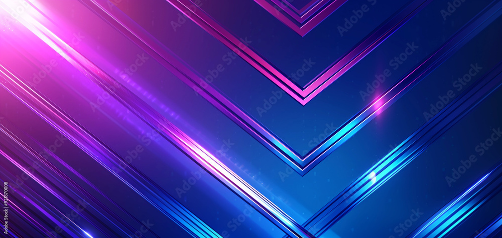 Wall mural Abstract background with glowing blue and purple