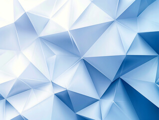 Fototapeta premium Blue and white background with low poly geometric wallpaper