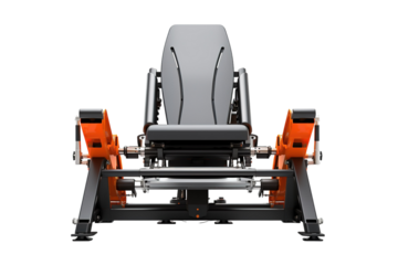 Innovative Adjustable Leg Press Machine Designed for Optimal Performance in Modern Fitness Centers on White or PNG Transparent Background.