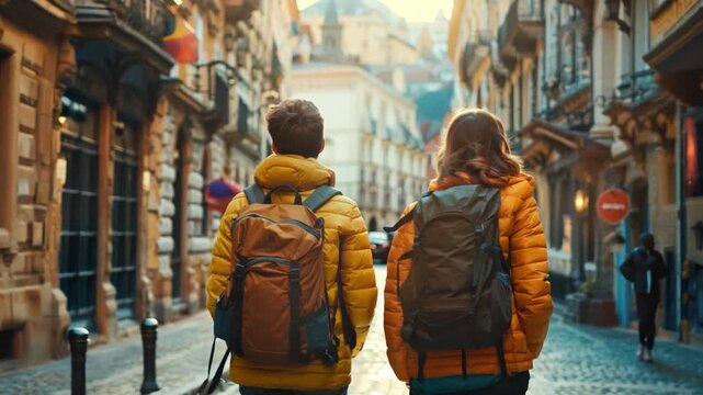 A couple exploring a new city on a vacation, highlighting travel and discovery.