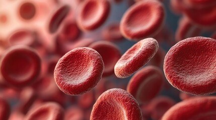 Microscopic View of Dynamic Red Blood Cell Flow with Copy Space for Medical Concepts