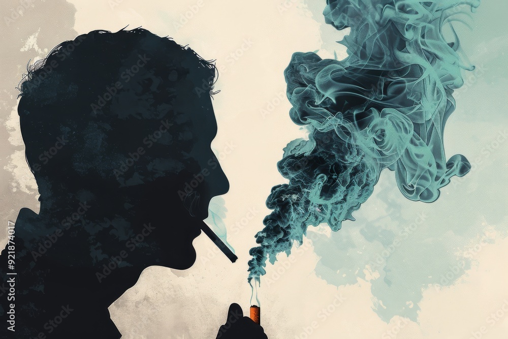 Aufkleber dynamic duo engulfed in smoke a visual metaphor for intertwined fates and shared struggles
