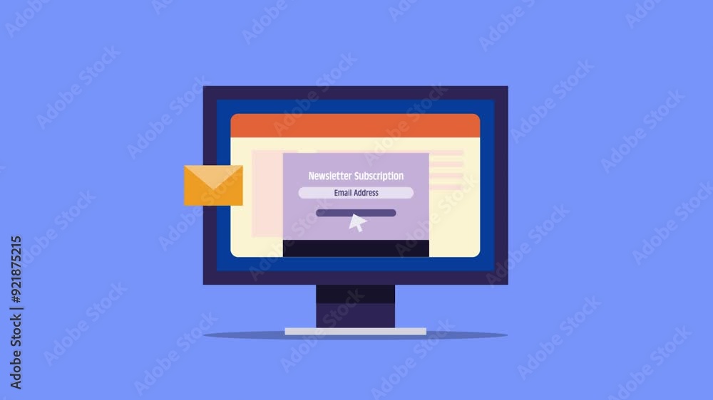 Aufkleber email list building, collecting user data with pop up software on website or blog, newsletter market