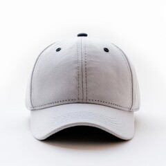 Fototapeta premium Lone Baseball Hat on Ground - Isolated Sportswear Concept in Empty Background
