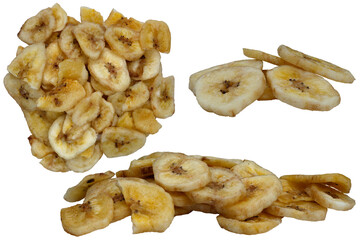 banana chips on a transparent background