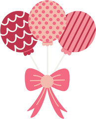 Patterned Balloons with Ribbon Tie