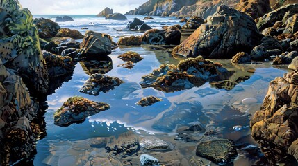 Fototapeta premium Coastal Tide Pool Reflections