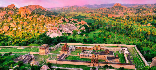 Aerial View of Achyutaraya Temple, Hampi