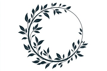 Simple Floral Wreath Frame