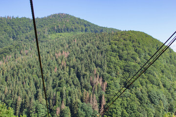 view of the mountains