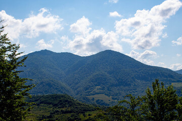 mountains and clouds