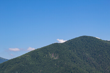 mountain landscape with blue sky
