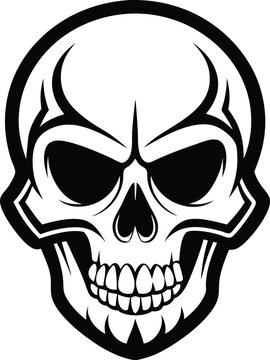 recommend clip art: Skull in retro vintage style Vector illustration