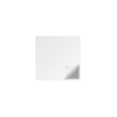 White paper icon isolated on transparent background