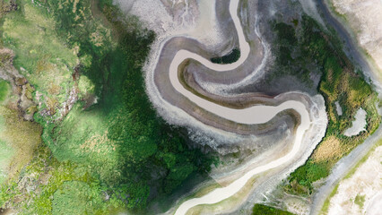 aerial photo of wetland