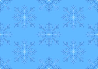 Seamless pattern with snowflakes. Snowfall. Winter mood. Winter pattern. New year. Blue and white snow pattern. Cold weather. Freezes. Snowflakes