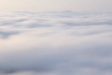 misty clouds over mountains, for in the morning 5