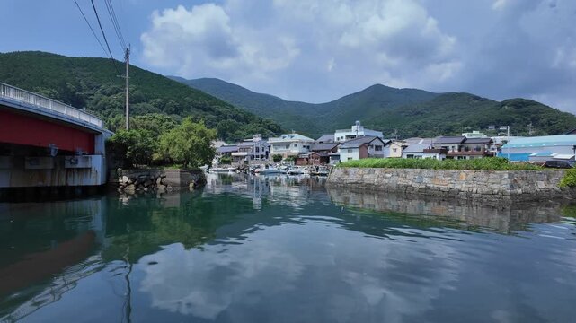 夏の長崎県対馬市厳原の風景