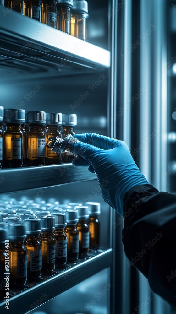 Poster a person is reaching for a bottle in a store with many bottles on the shelves
