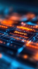 Obraz premium Secure coding practices, the word 