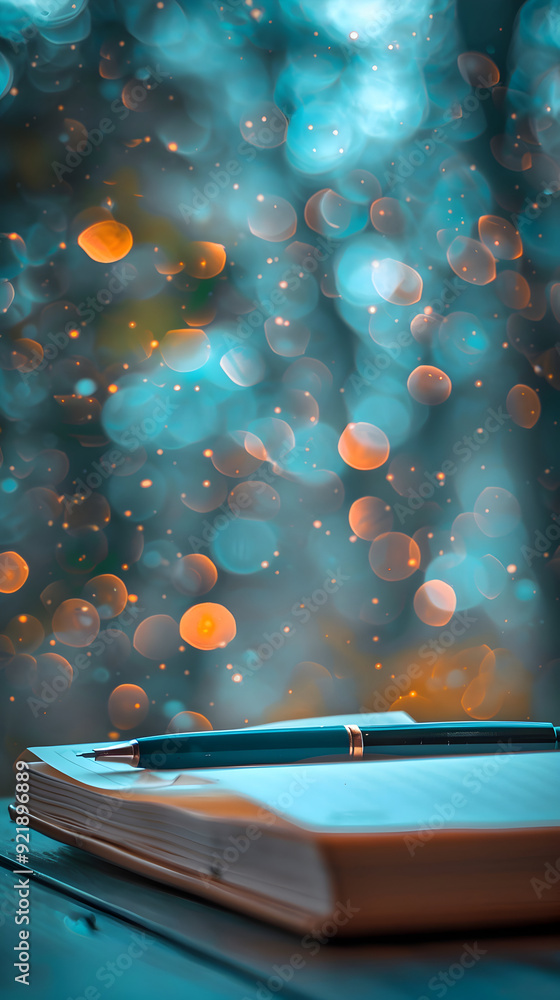 Aufkleber professional counselor with notebook and pen in dreamy setting for community meetings symbolizing li